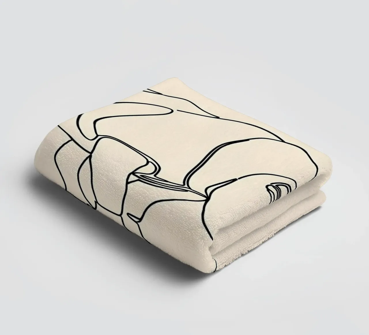 Rhinozeros Minimalist Line Art Zeichnung Handtuch von Viv Line Art