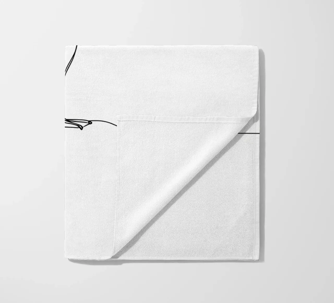 Macareux Dessin minimaliste au trait serviette de plage de Viv Line Art
