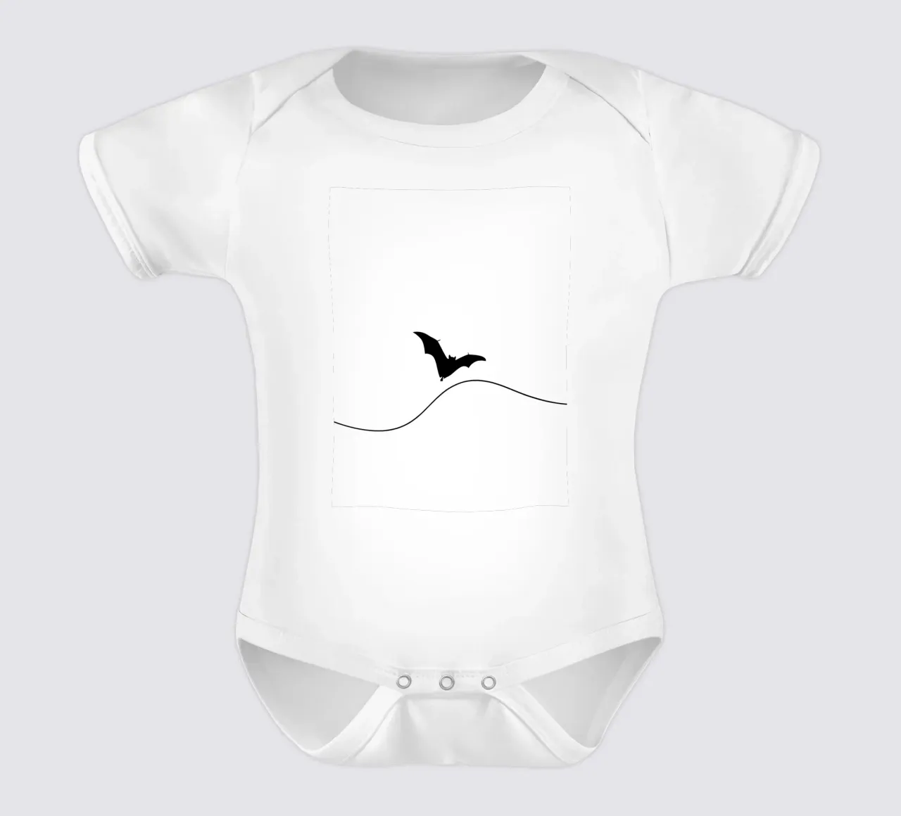 Chauve-souris dans le ciel Dessin au trait minimaliste body bébé de Viv Line Art