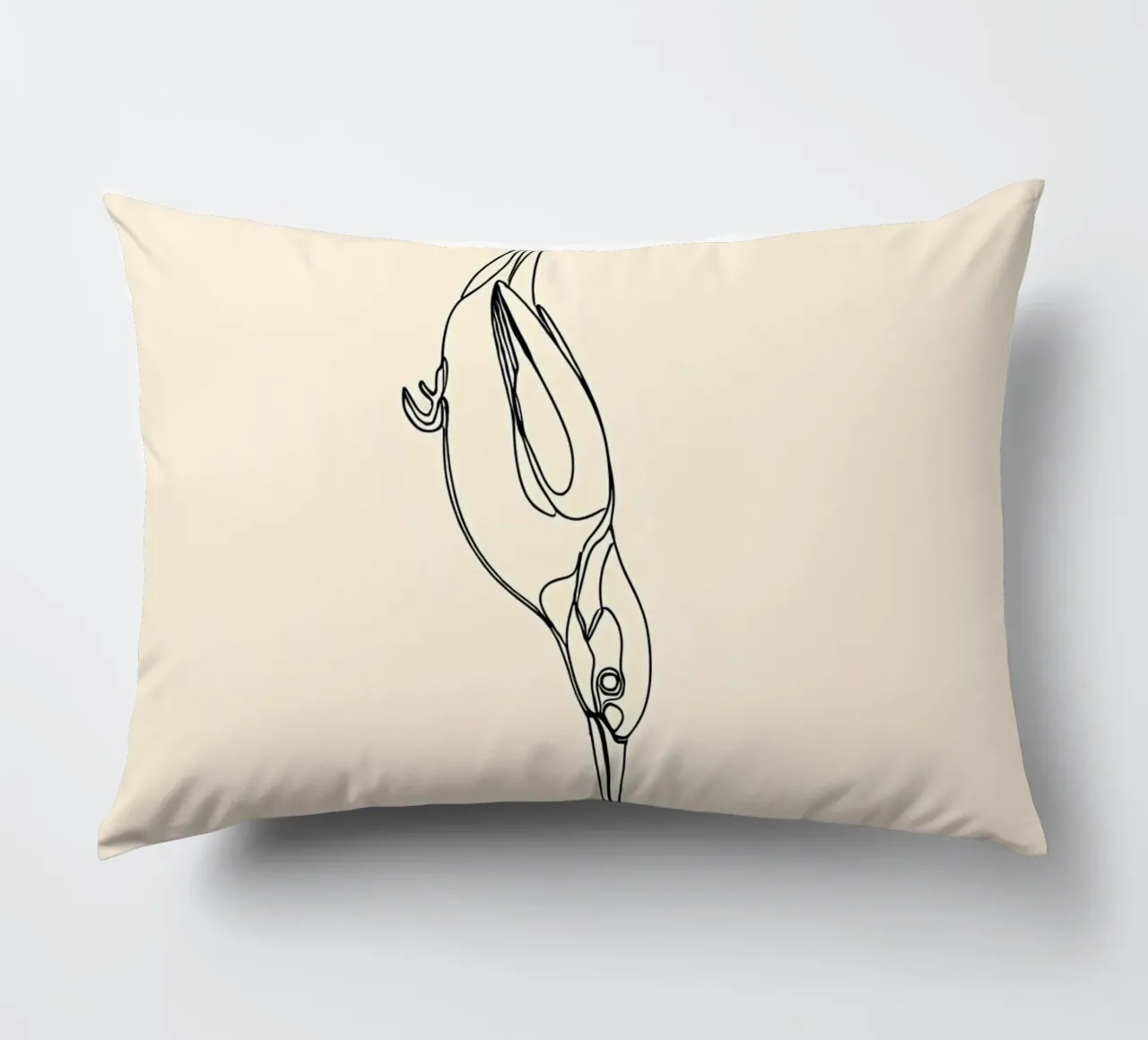 Martin pescatore in immersione Disegno lineare minimalista cuscino da Viv Line Art