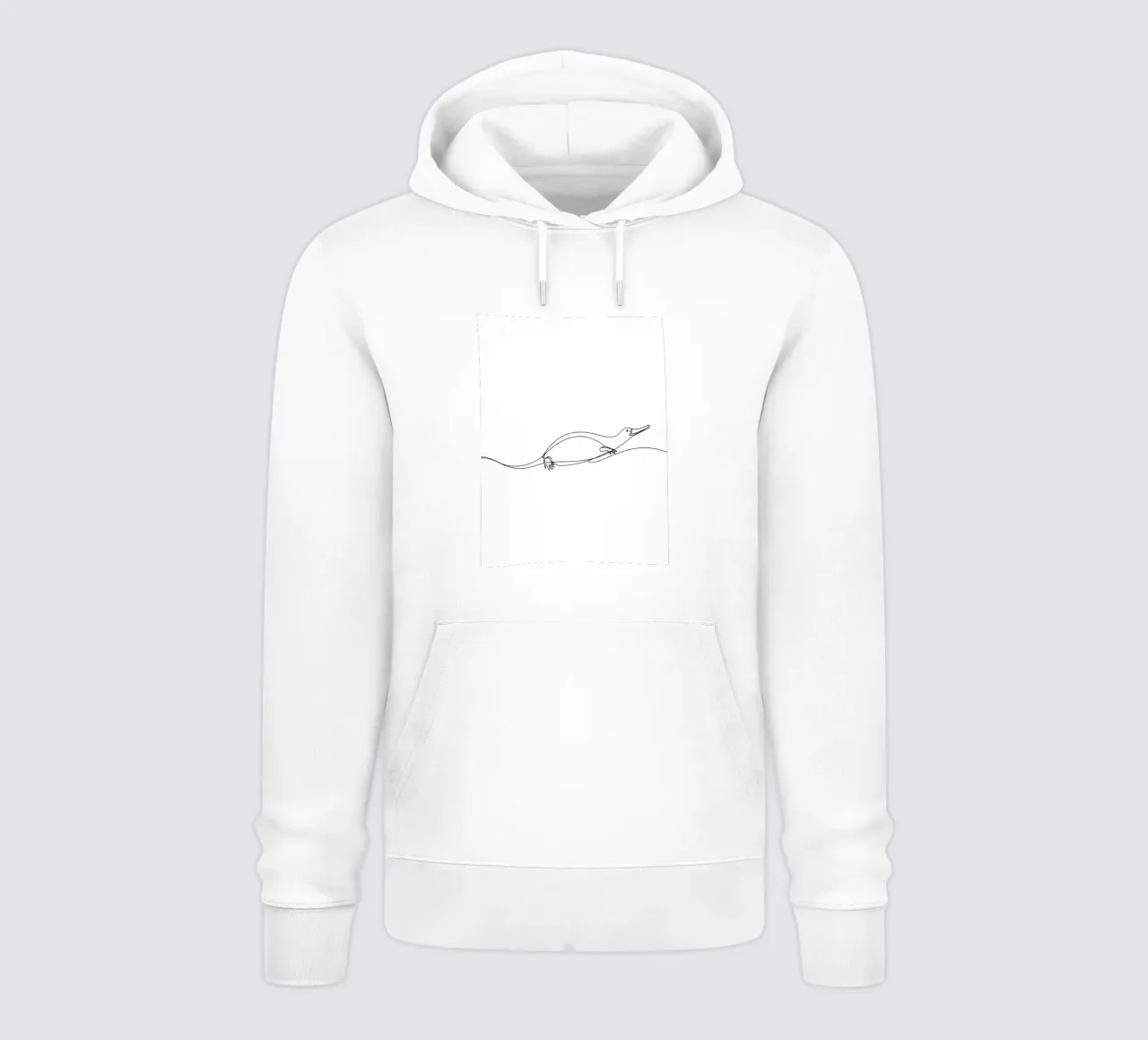 Platypus Minimalist Line Art Drawing hoodie by Viv Line Art