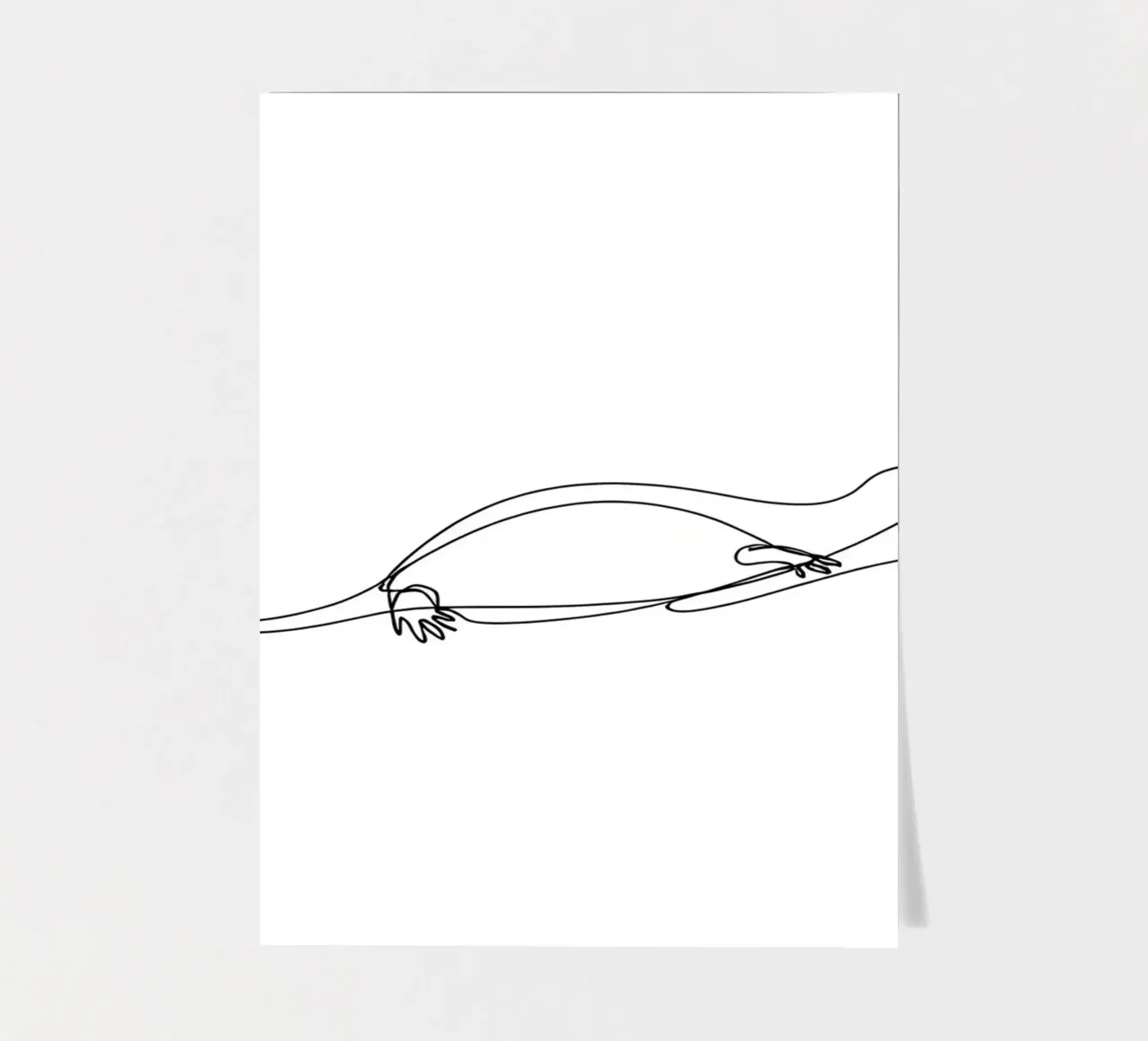 Platypus Minimalist Line Art Drawing sticker sheet by Viv Line Art