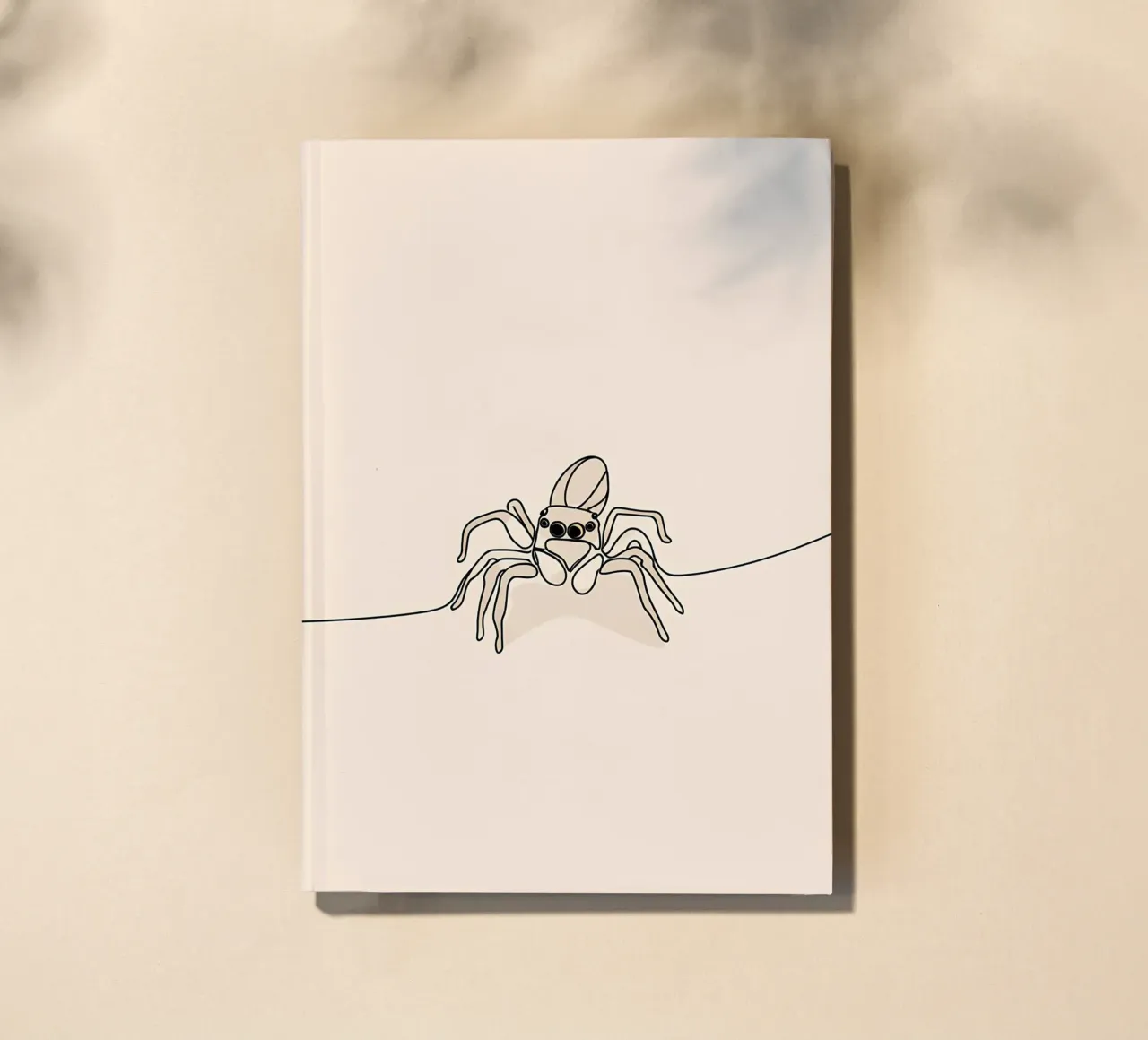 Spider Minimalist Line Art Drawing notebook by Viv Line Art