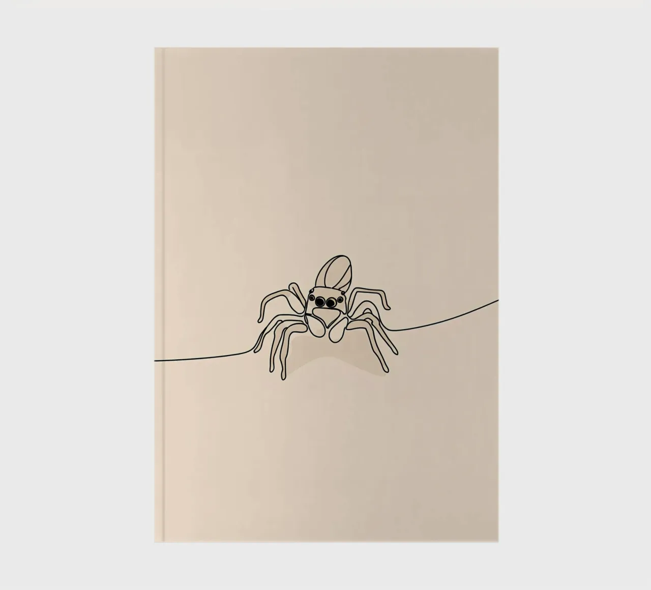 Spider Minimalist Line Art Drawing notebook by Viv Line Art