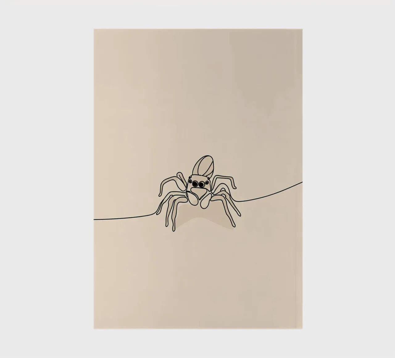 Spider Minimalist Line Art Drawing notebook by Viv Line Art