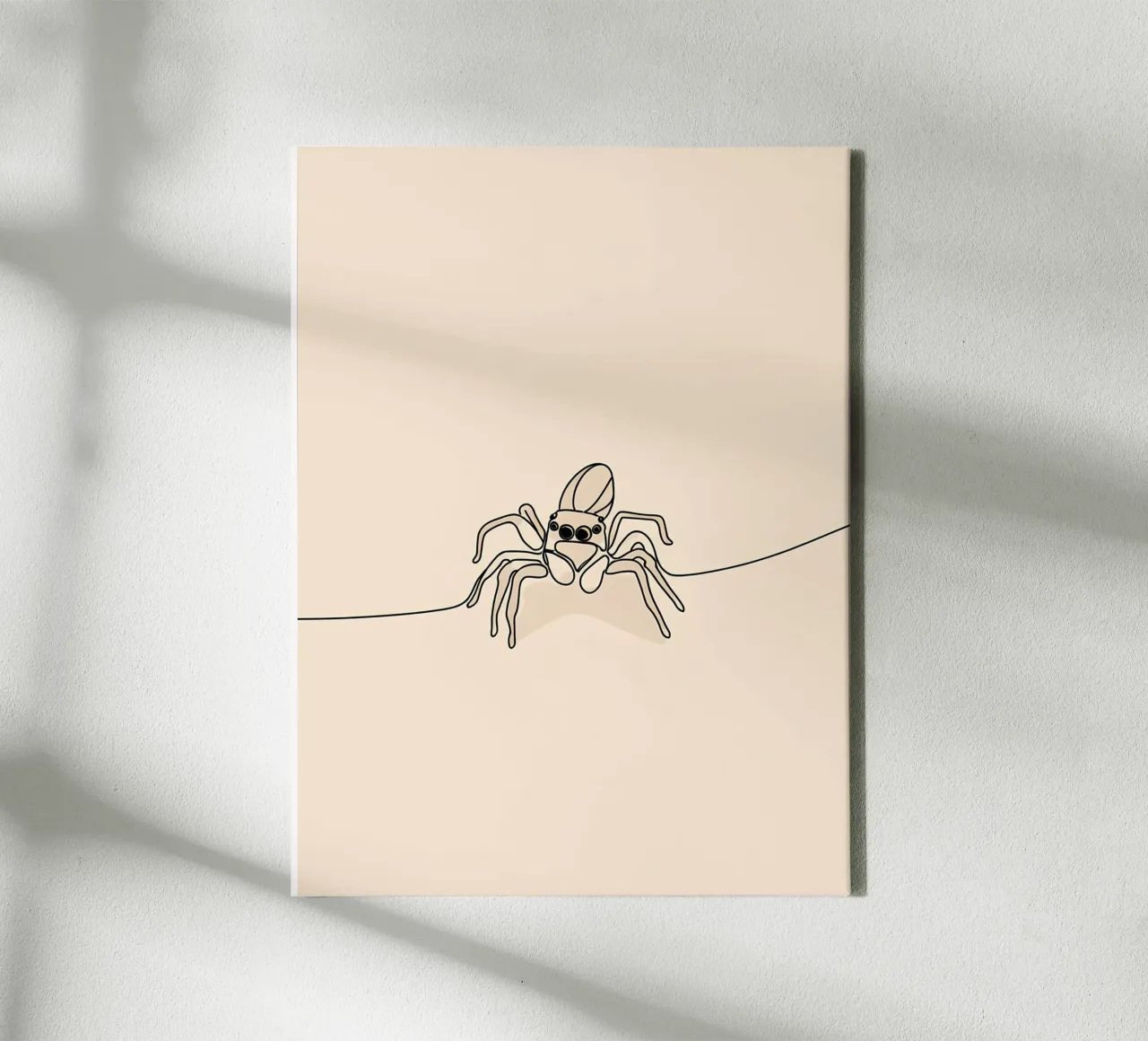 Spider Minimalist Line Art Drawing canvas by Viv Line Art
