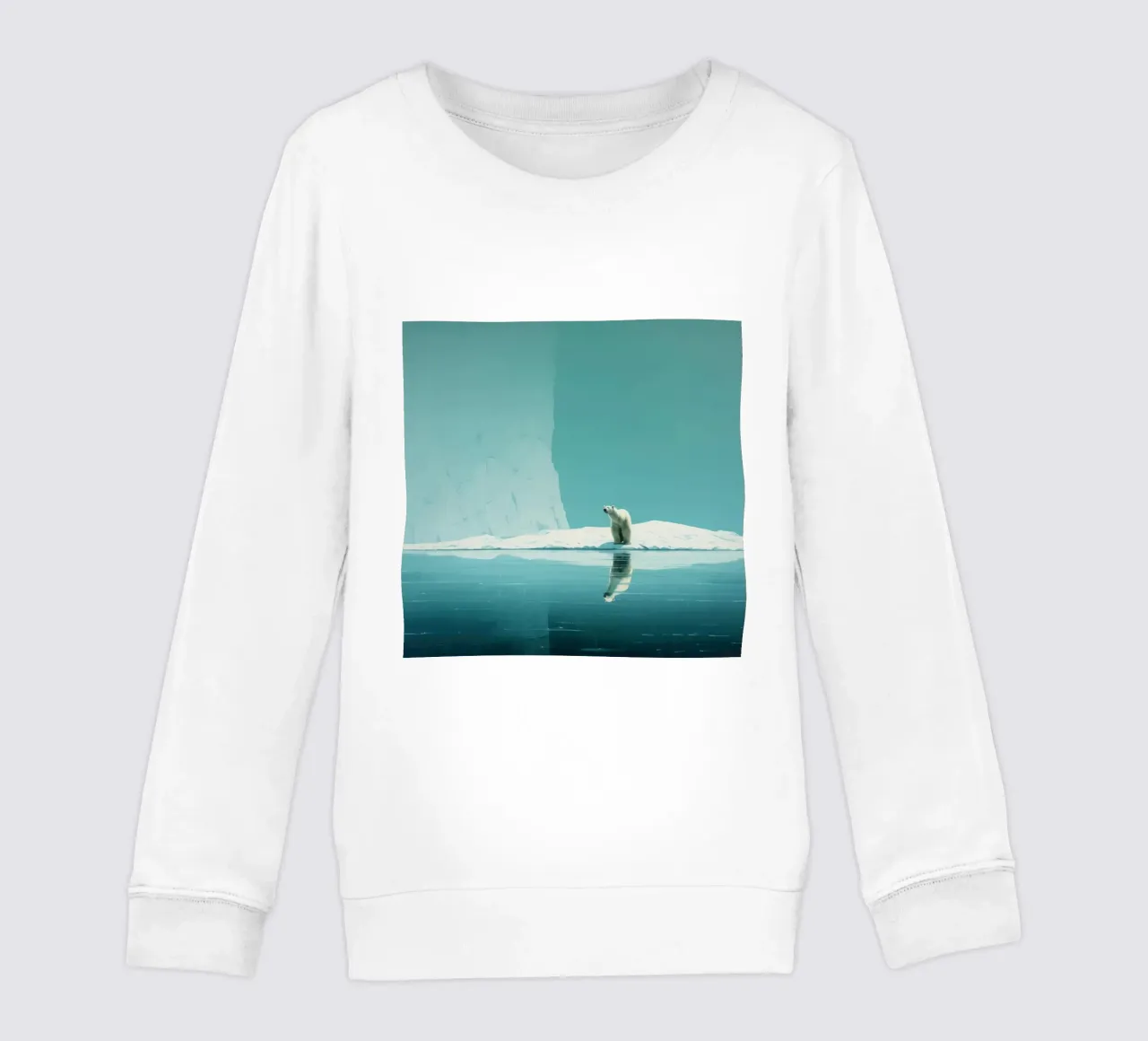 Orso polare minimale 4 felpa bambino da Minimal Animal Art