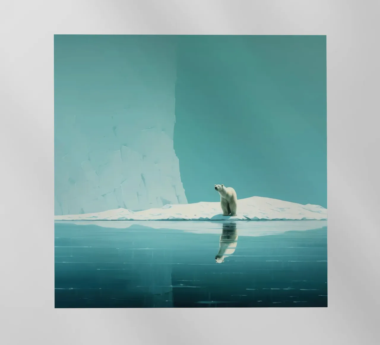 Orso polare minimale 4 pellicola backlit da Minimal Animal Art