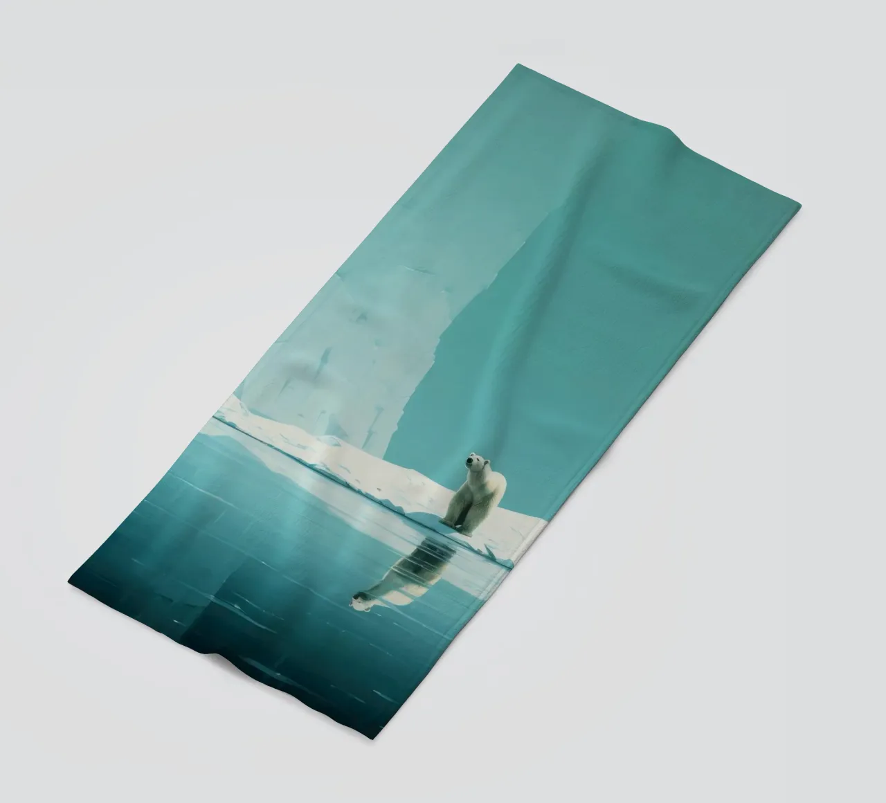 Orso polare minimale 4 telo mare da Minimal Animal Art