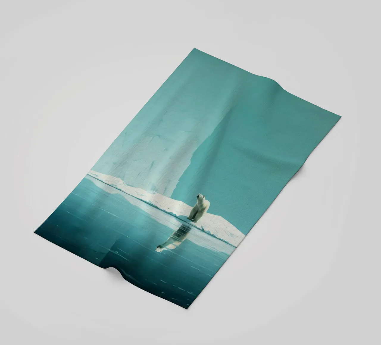 Orso polare minimale 4 telo mare da Minimal Animal Art