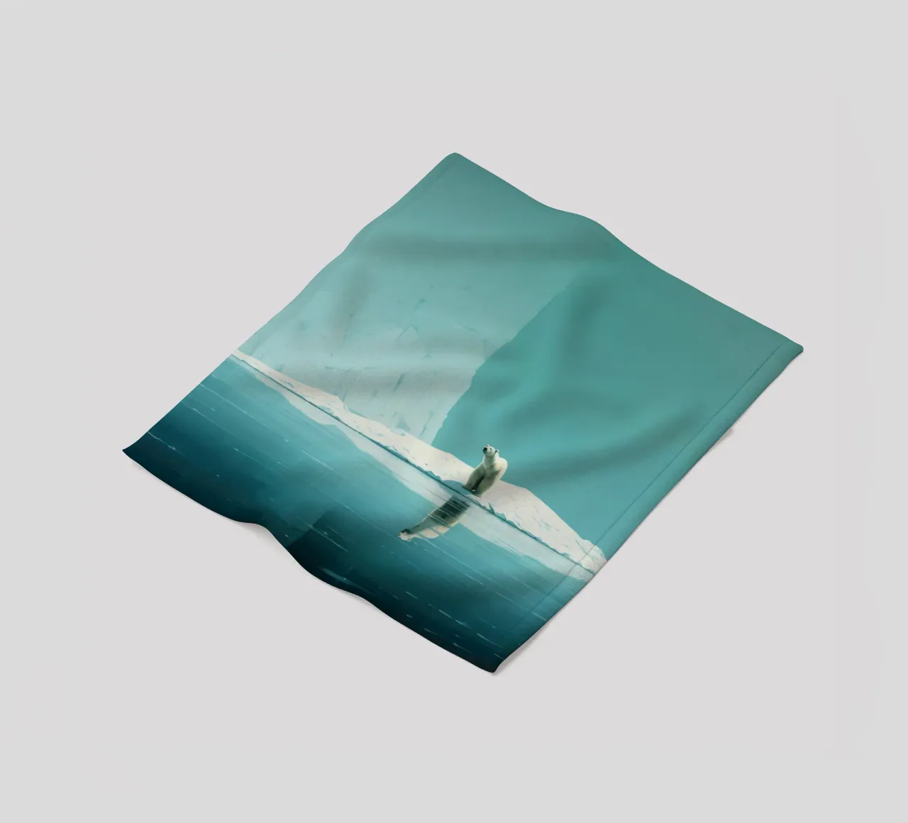 Orso polare minimale 4 coperta in pile da Minimal Animal Art