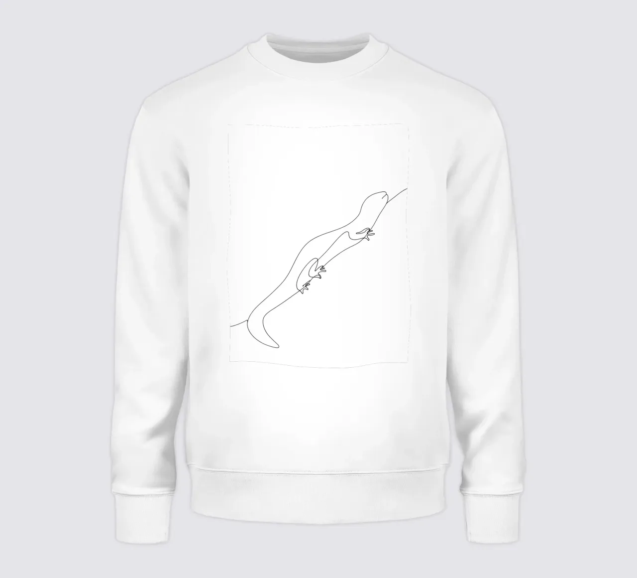 Disegno lineare minimalista del geco felpa da Viv Line Art