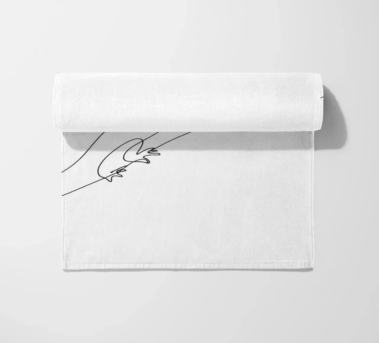 Gecko Minimalist Line Art Drawing beach towel by Viv Line Art
