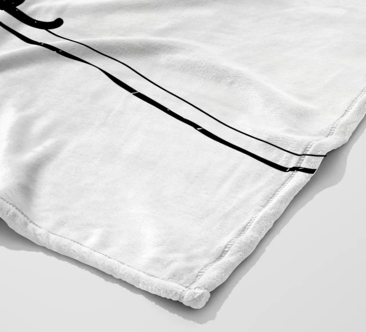 Cat Sitting on the Edge Minimalist Line Art Drawing fleece blanket by Viv Line Art