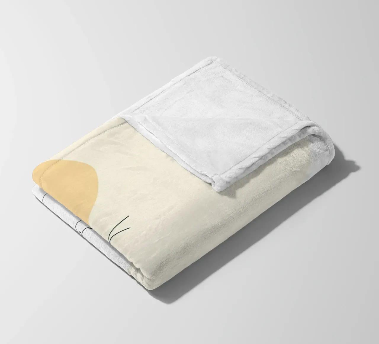 Dog Under Tree Minimalist Line Art Drawing fleece blanket by Viv Line Art