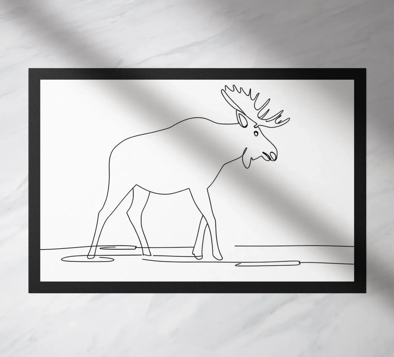 Orignal Dessin au trait minimaliste paillasson de Viv Line Art
