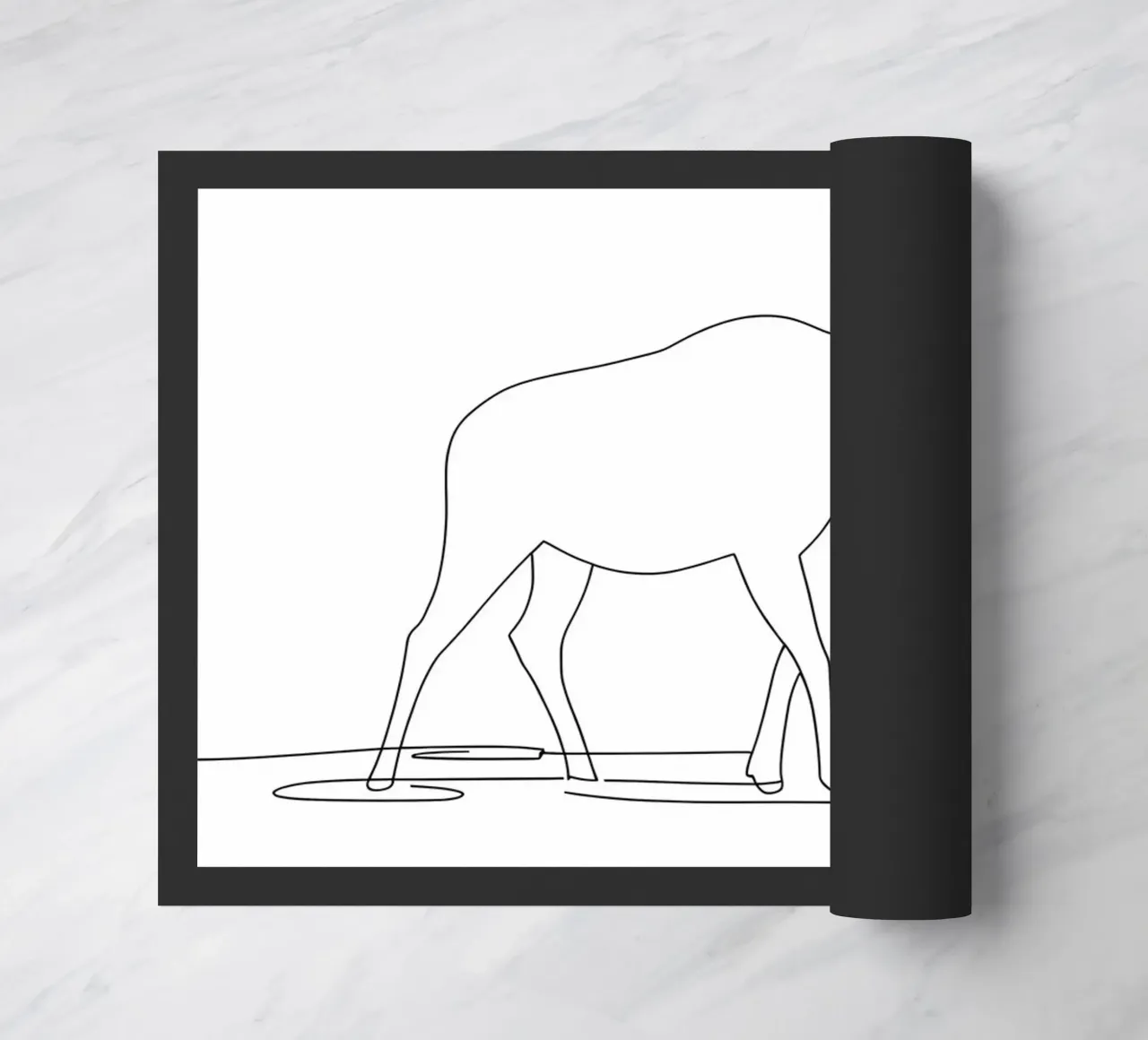 Orignal Dessin au trait minimaliste paillasson de Viv Line Art