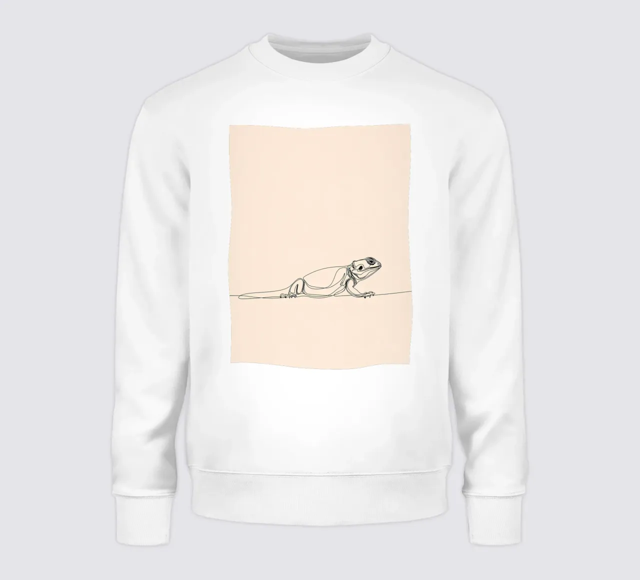 Lizard Minimalist Line Art Drawing sweatshirt by Viv Line Art