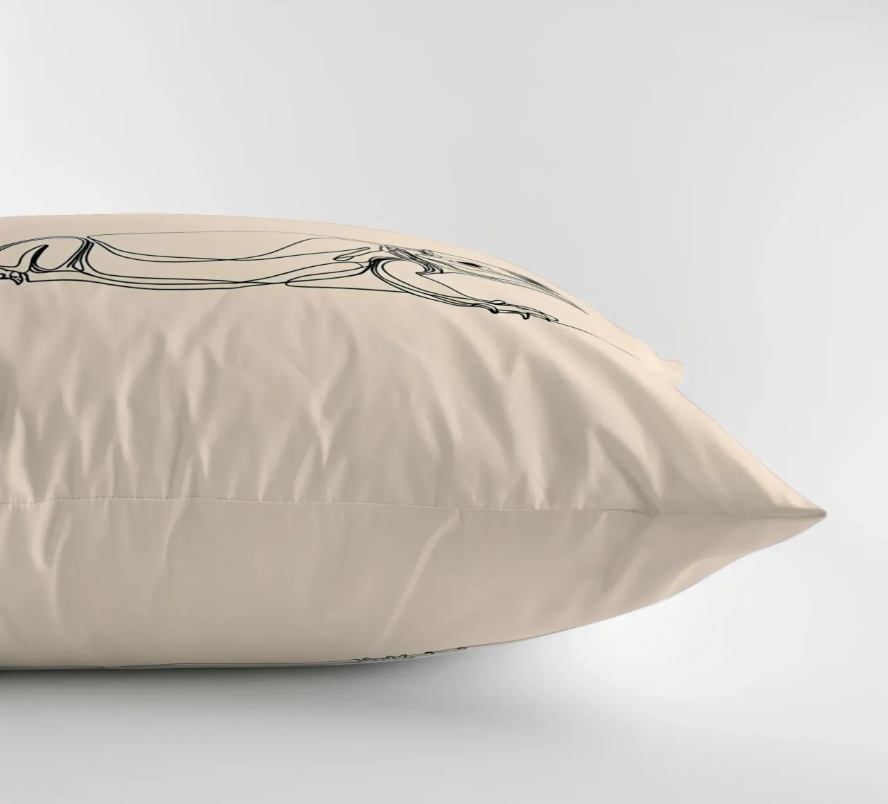 Lizard Minimalist Line Art Drawing decorative cushion by Viv Line Art