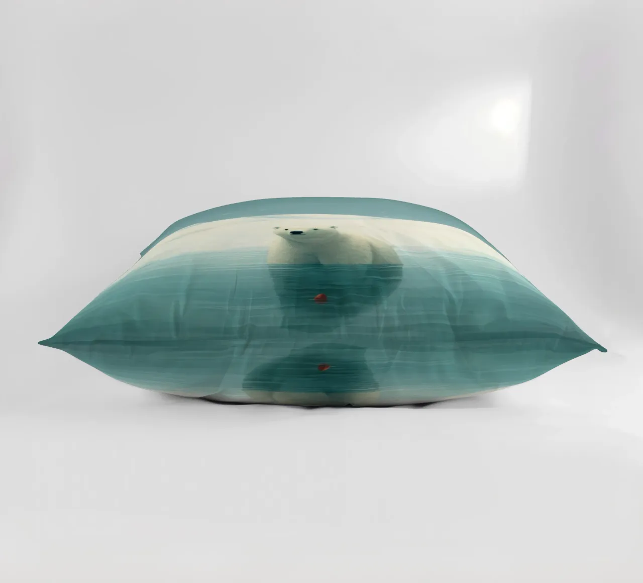 Orso polare minimo 1 cuscino da Minimal Animal Art