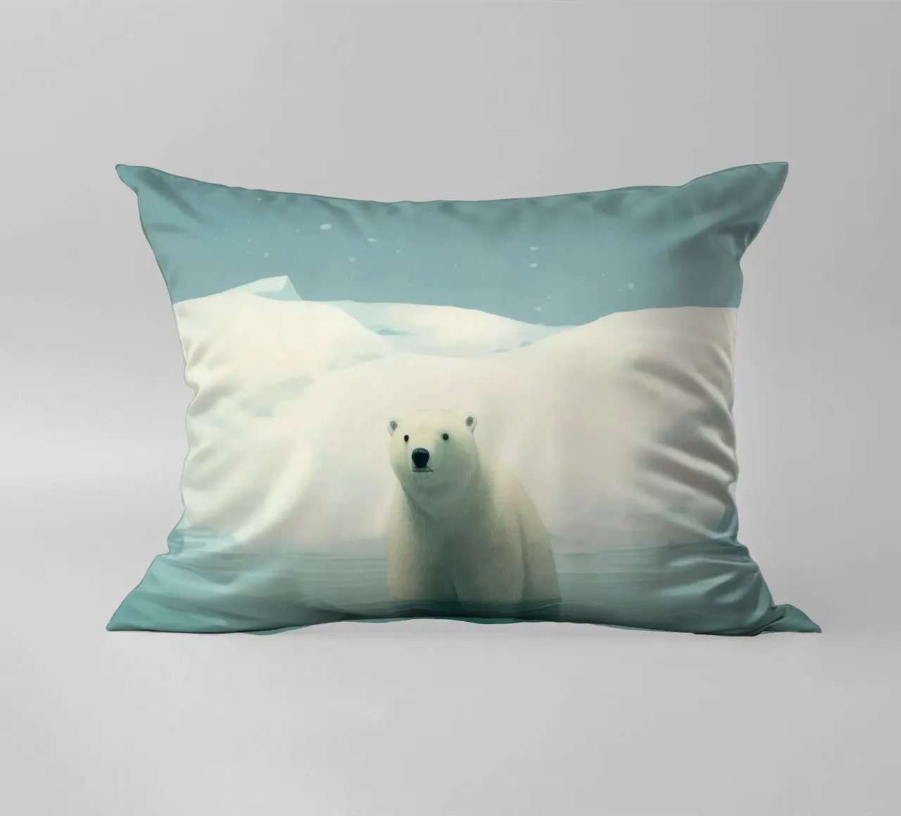 Orso polare minimo 1 cuscino da Minimal Animal Art