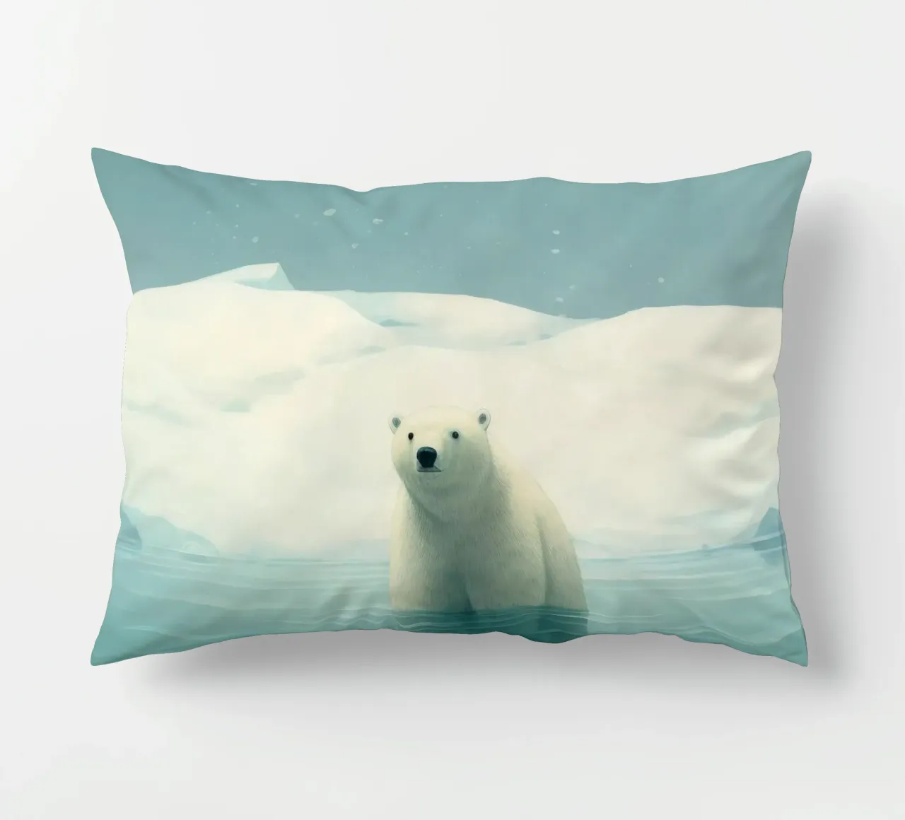 Orso polare minimo 1 cuscino da Minimal Animal Art