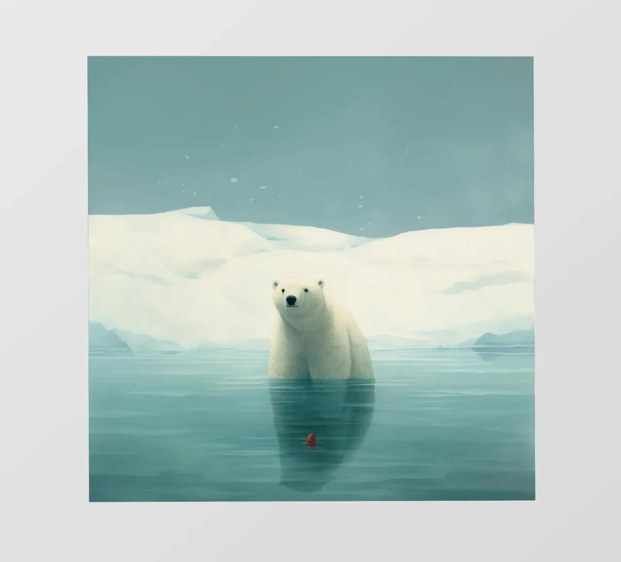 Orso polare minimo 1 telo in pvc da Minimal Animal Art