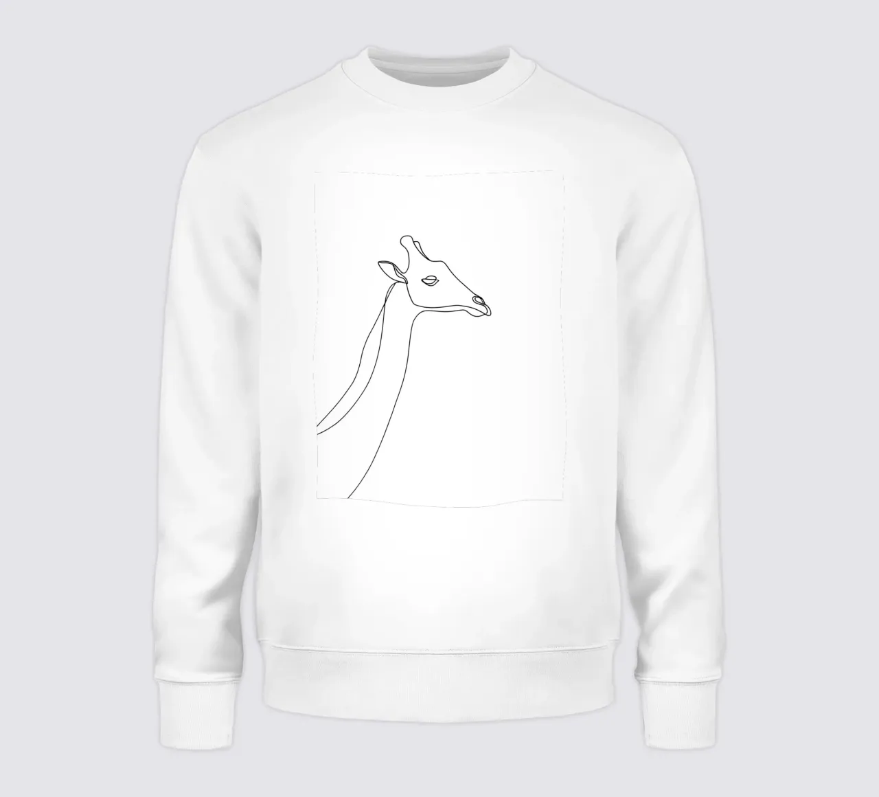 Giraffe Minimalist Line Art Drawing sweatshirt by Viv Line Art