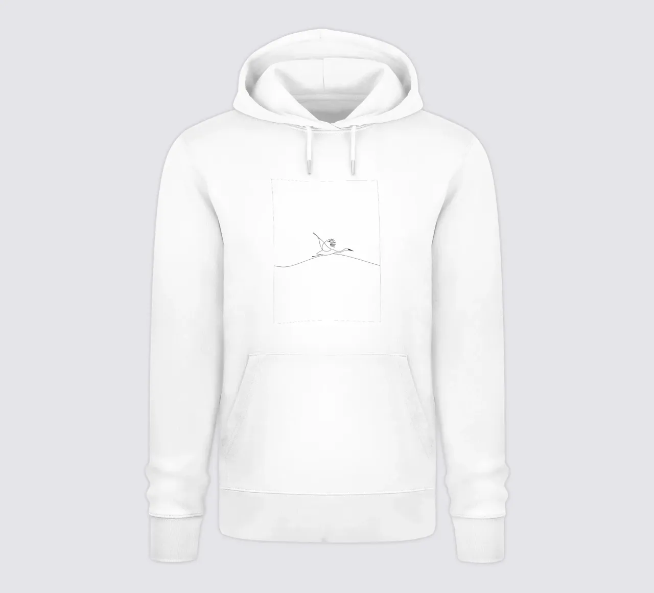 Heron Flying Minimalist Line Art Drawing hoodie by Viv Line Art
