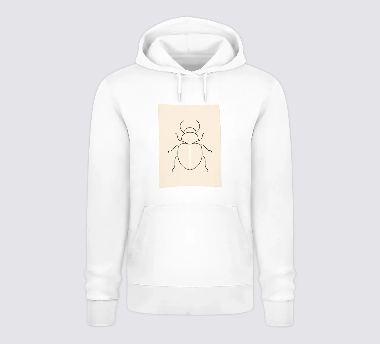 Line art minimalista dello scarabeo felpa con cappuccio da Viv Line Art