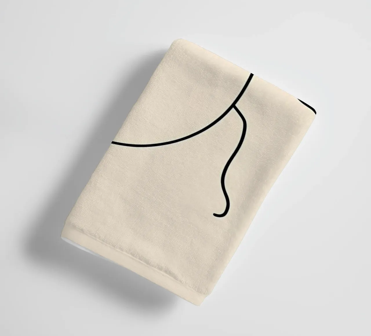 Käfer Minimalist Line Art Handtuch von Viv Line Art