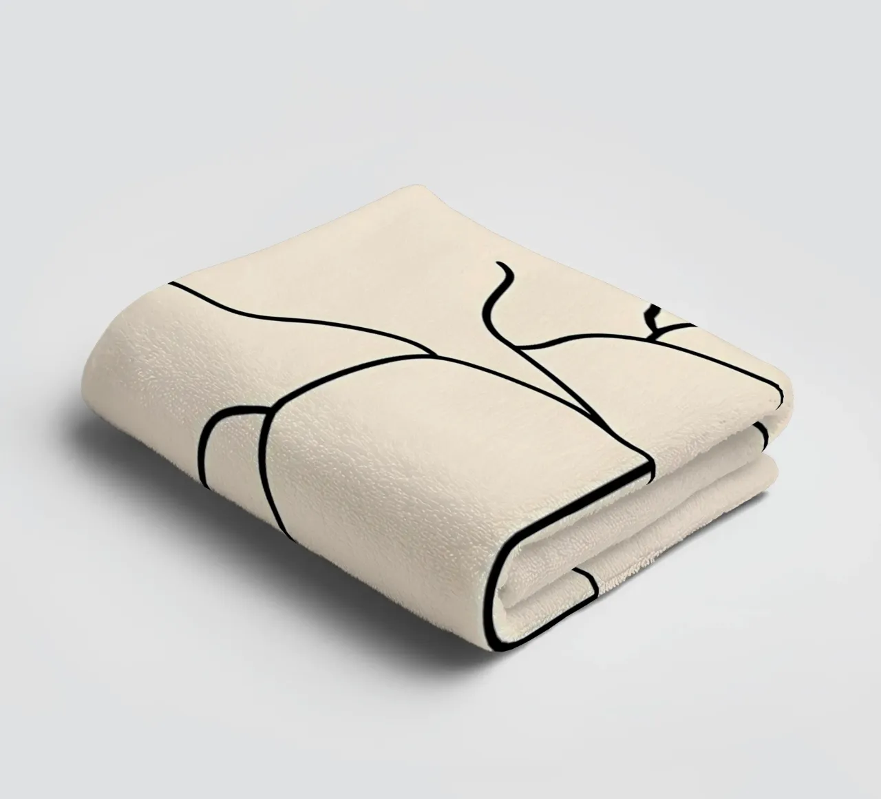 Käfer Minimalist Line Art Handtuch von Viv Line Art