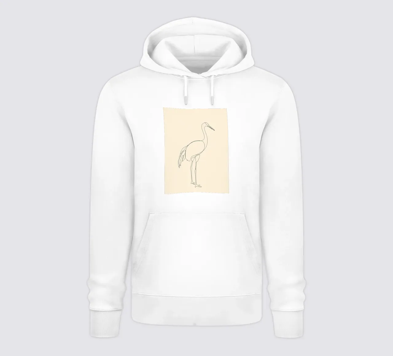Heron Bird Minimalist Line Art Drawing hoodie by Viv Line Art