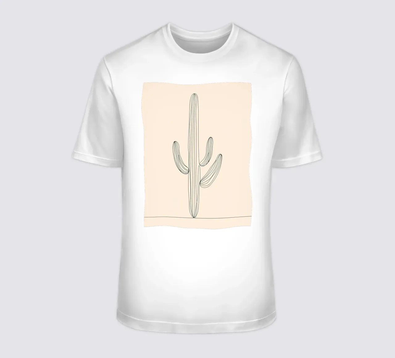 Cactus Line Art minimalista t-shirt da Viv Line Art