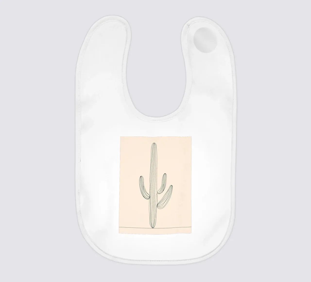 Cactus Line Art minimalista bavaglino da Viv Line Art