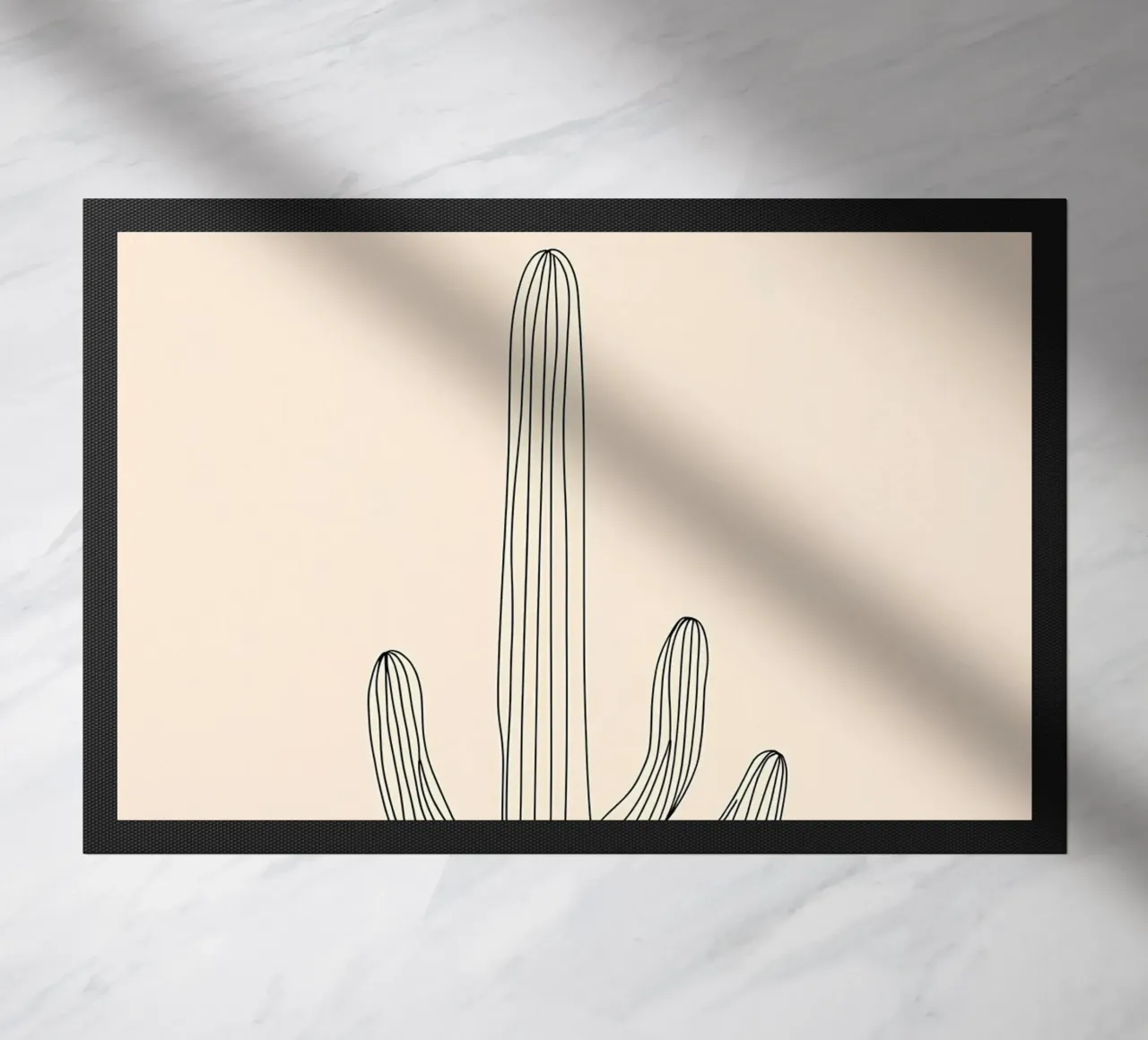 Cactus Line Art minimalista zerbino da Viv Line Art