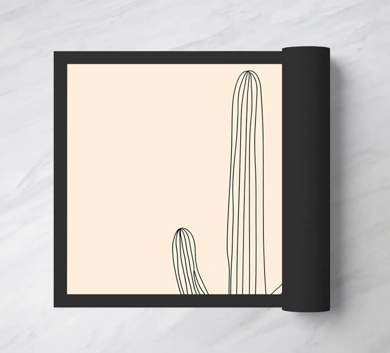 Cactus Line Art minimalista zerbino da Viv Line Art