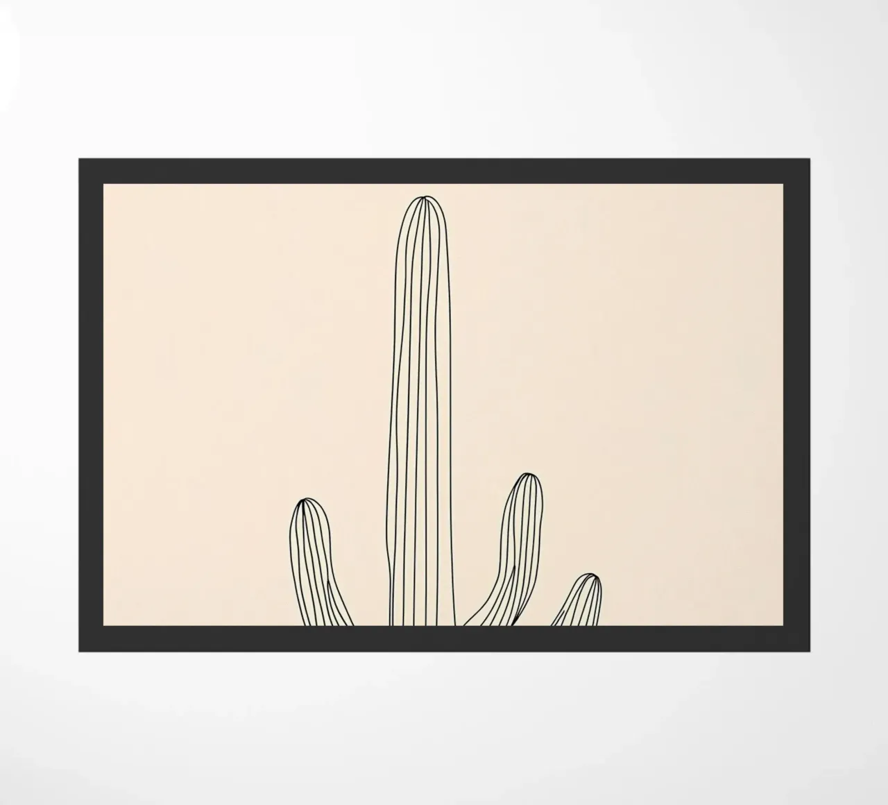 Cactus Line Art minimalista zerbino da Viv Line Art