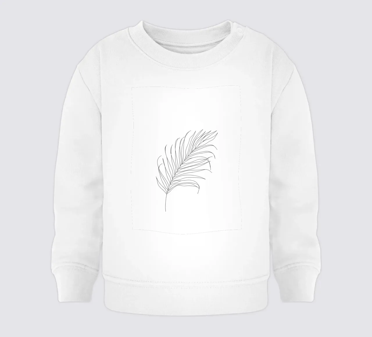 Foglia Line Art minimalista felpa neonato da Viv Line Art