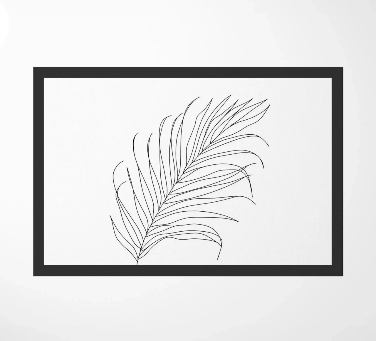 Foglia Line Art minimalista zerbino da Viv Line Art