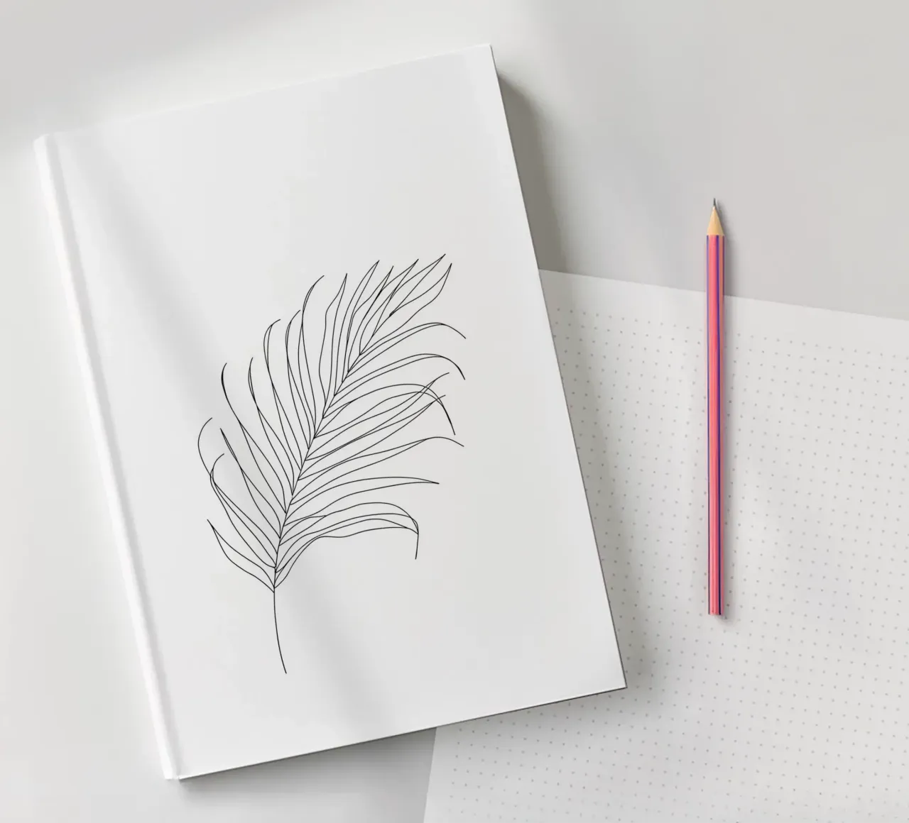 Leaf Minimalist Line Art notebook by Viv Line Art