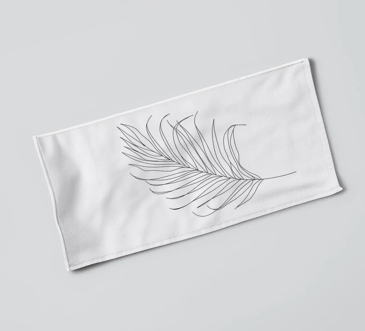 Leaf Minimalist Line Art towel by Viv Line Art
