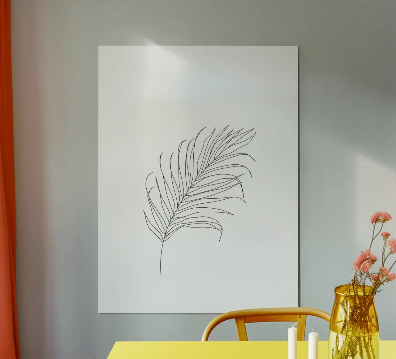 Leaf Minimalist Line Art poster de Viv Line Art