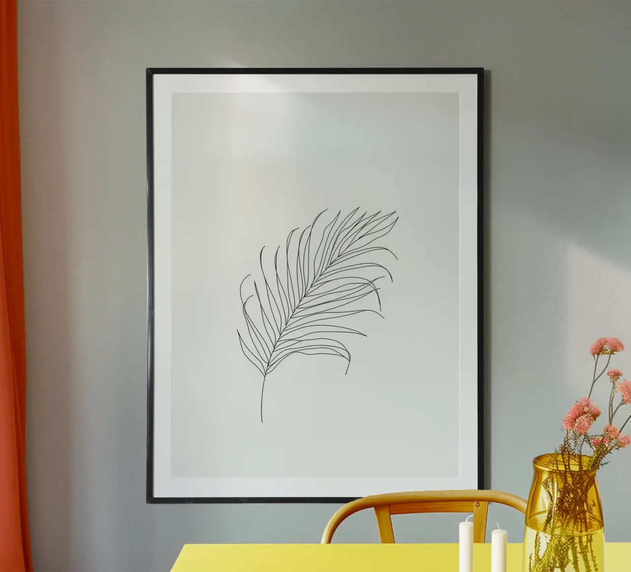 Leaf Minimalist Line Art poster de Viv Line Art