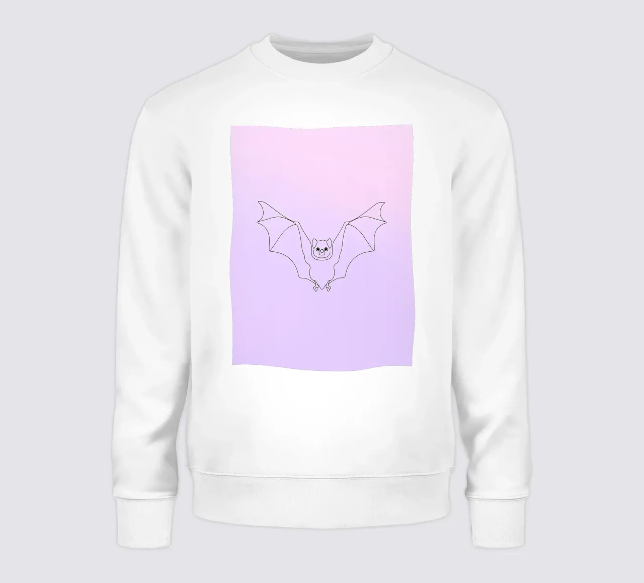 Pipistrello che vola Line Art minimalista felpa da Viv Line Art