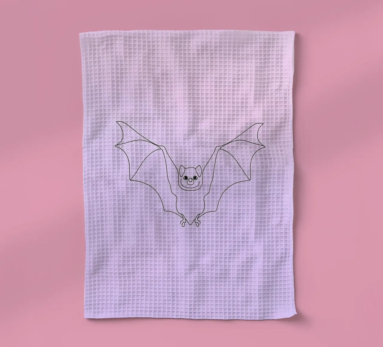 Chauve-souris volant Minimalist Line Art torchon de Viv Line Art