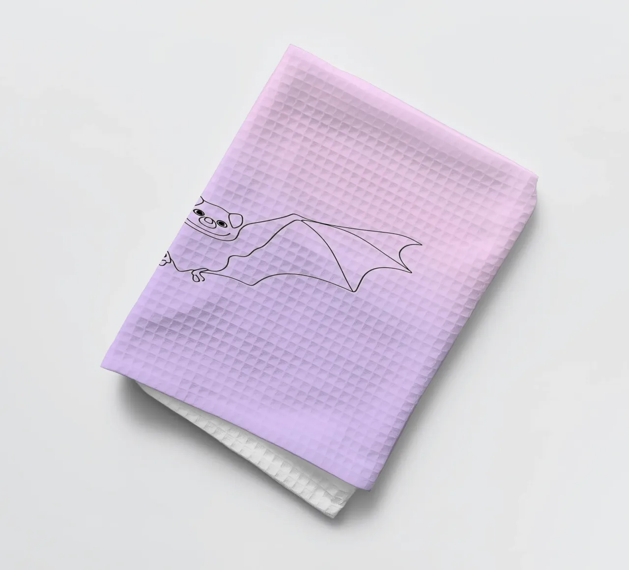 Chauve-souris volant Minimalist Line Art torchon de Viv Line Art