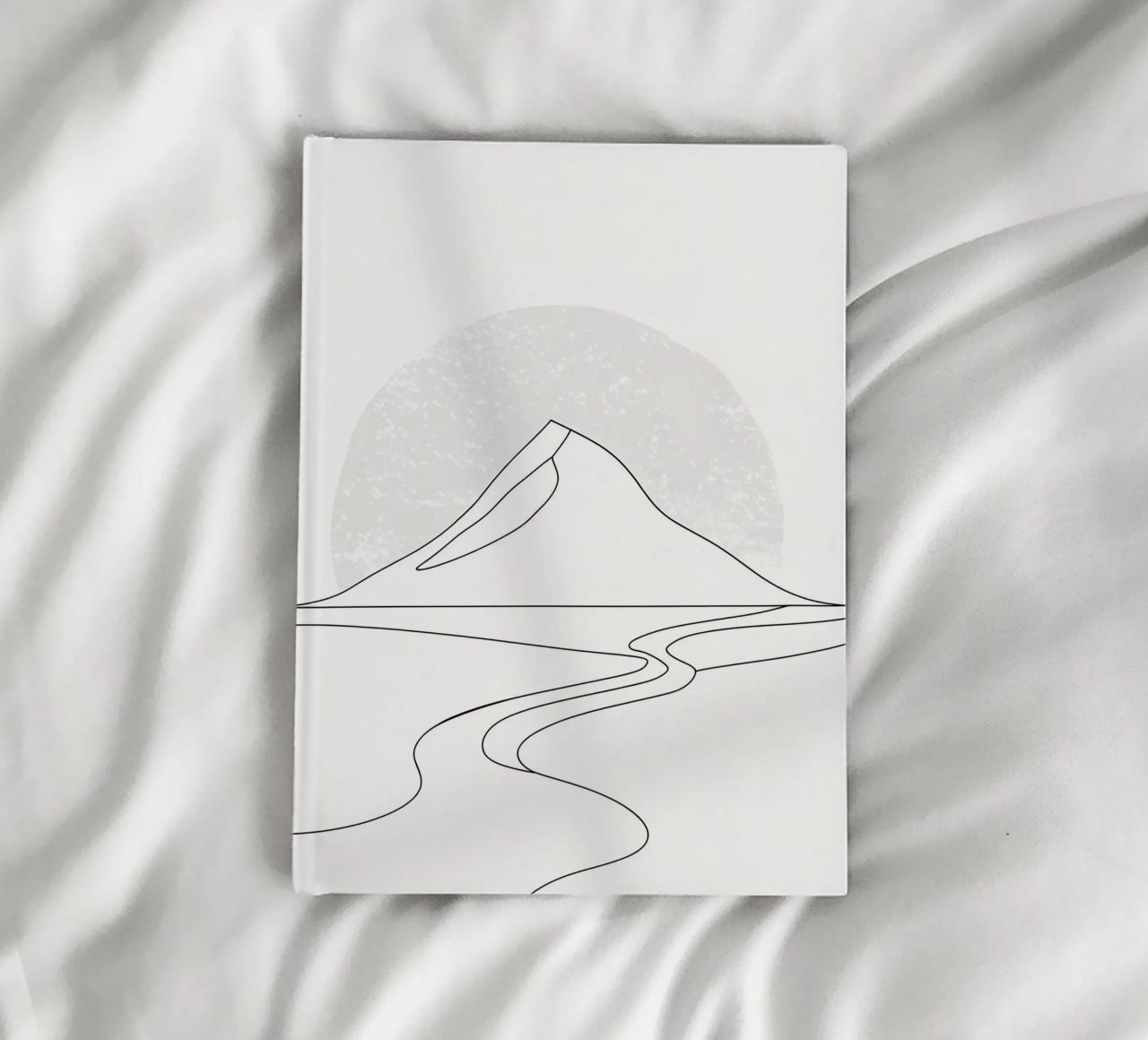River from Mountain Minimalist Line Art notebook by Viv Line Art