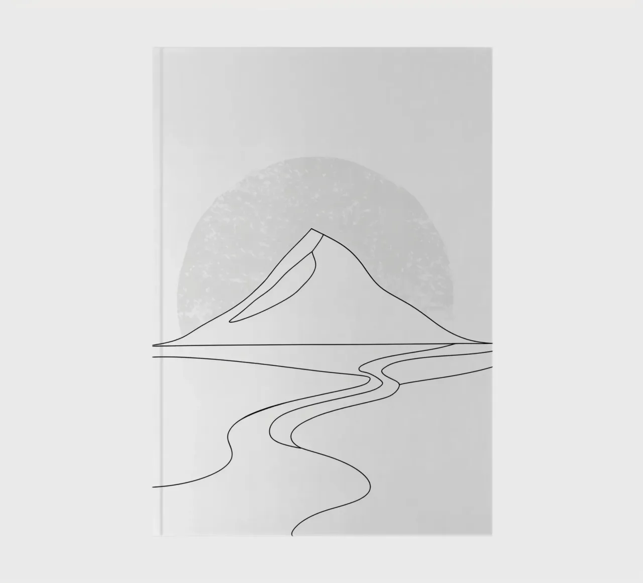 Fiume da montagna Line Art minimalista diario da Viv Line Art
