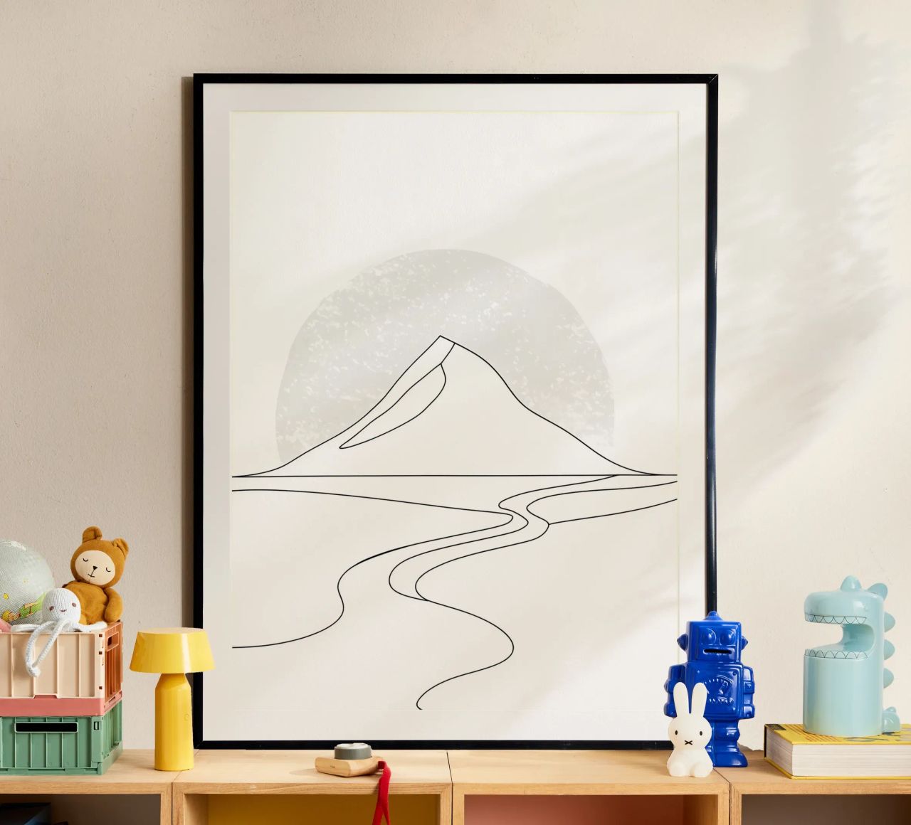 River from Mountain Minimalist Line Art poster by Viv Line Art
